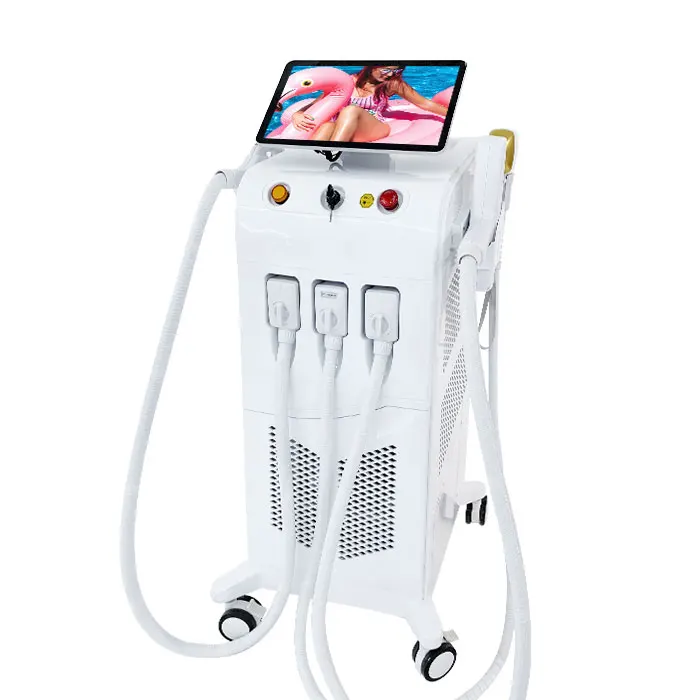 

Multi-Function Laser Beauty Equipment 755 808 1064 Diode Machine+IPL Elight+Nd yag Laser+RF