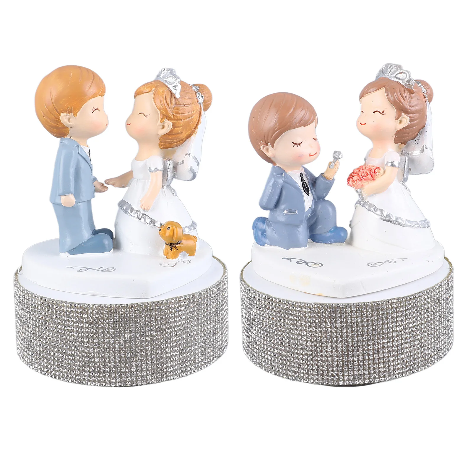 

Couple Music Box Exquisite Romantic Couple Music Box Durable Melodious Music Rotating for Weeding for Valentine's Day for Wife