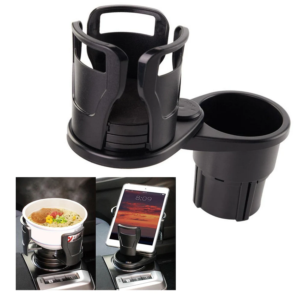 

1pcs Multifunctional Adjustable Car Water Cup Holder Expander Adapter Base Tray Can Rotate And Move 360 Degrees Universal
