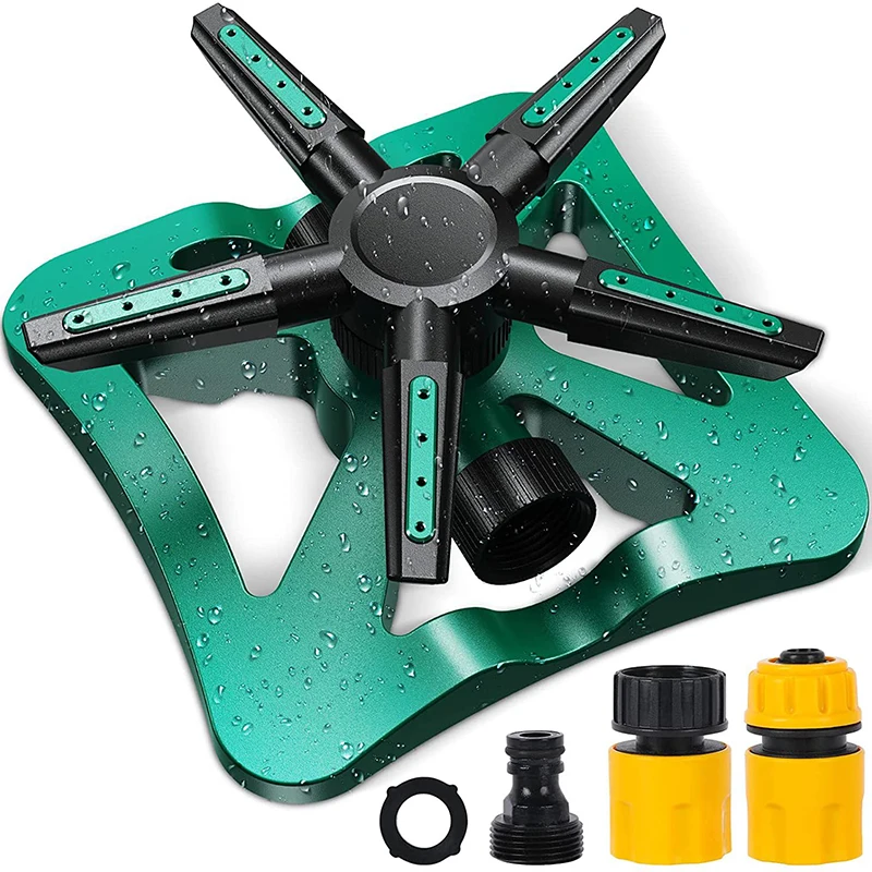 

1 Pc 5-in-1 Garden Lawn Water Sprinklers with 360-Degree Automatic Rotation 5 Arms Household Garden Auto Irrigation Supplies