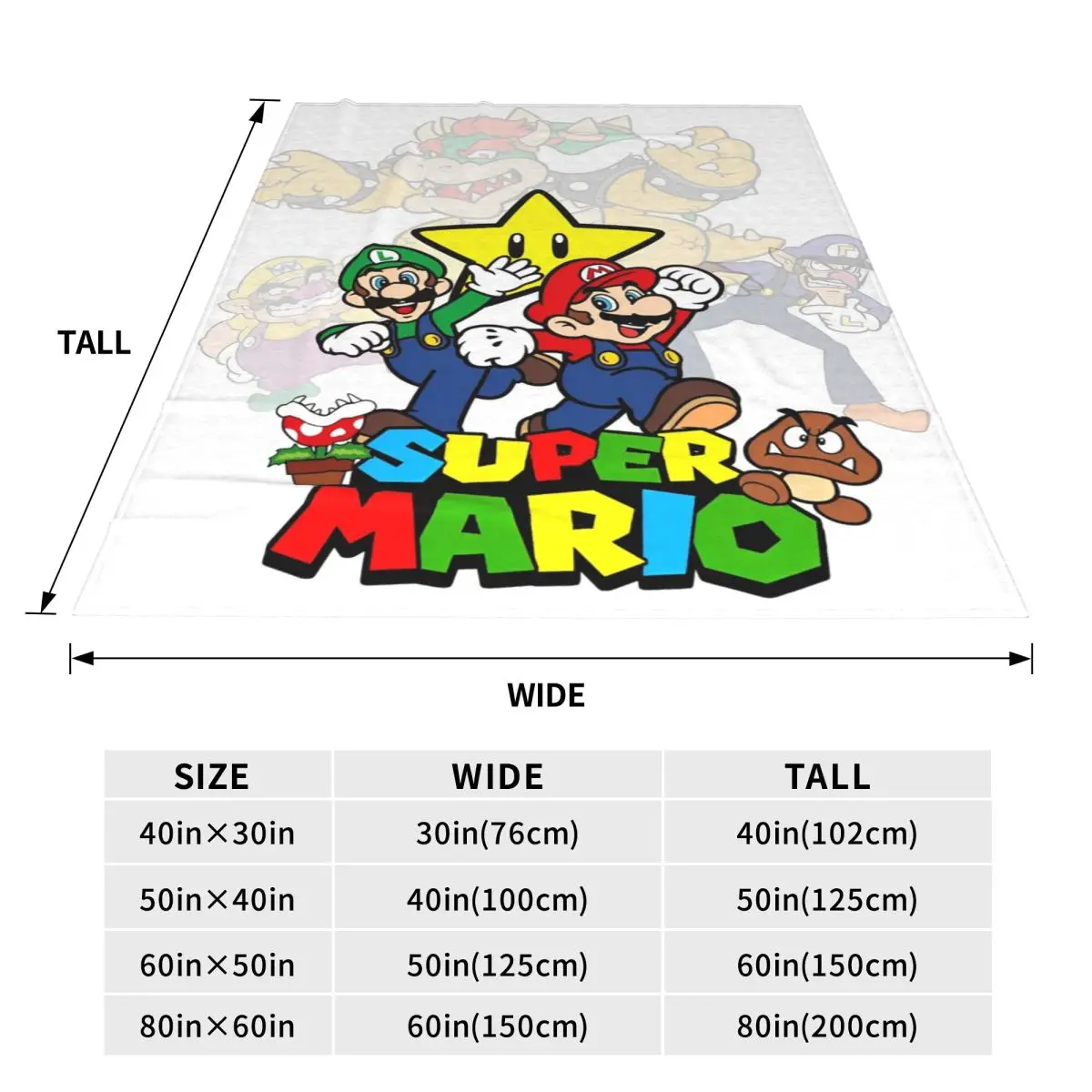 Трикотажные одеяла в стиле Super Mario Bros с мультяшными героями флисовые аниме супер