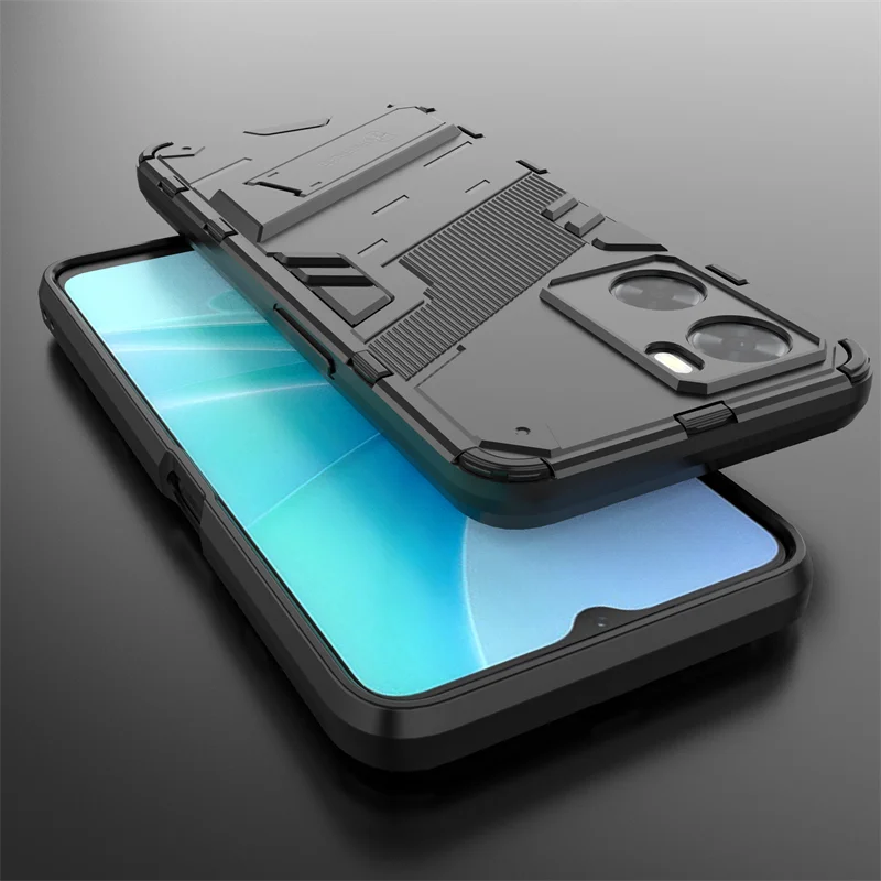 Punk Case For OPPO A57 4G Cover Case For OPPO A57 Coque Stand Holder Armor Shockproof Bumper For OPPO A57