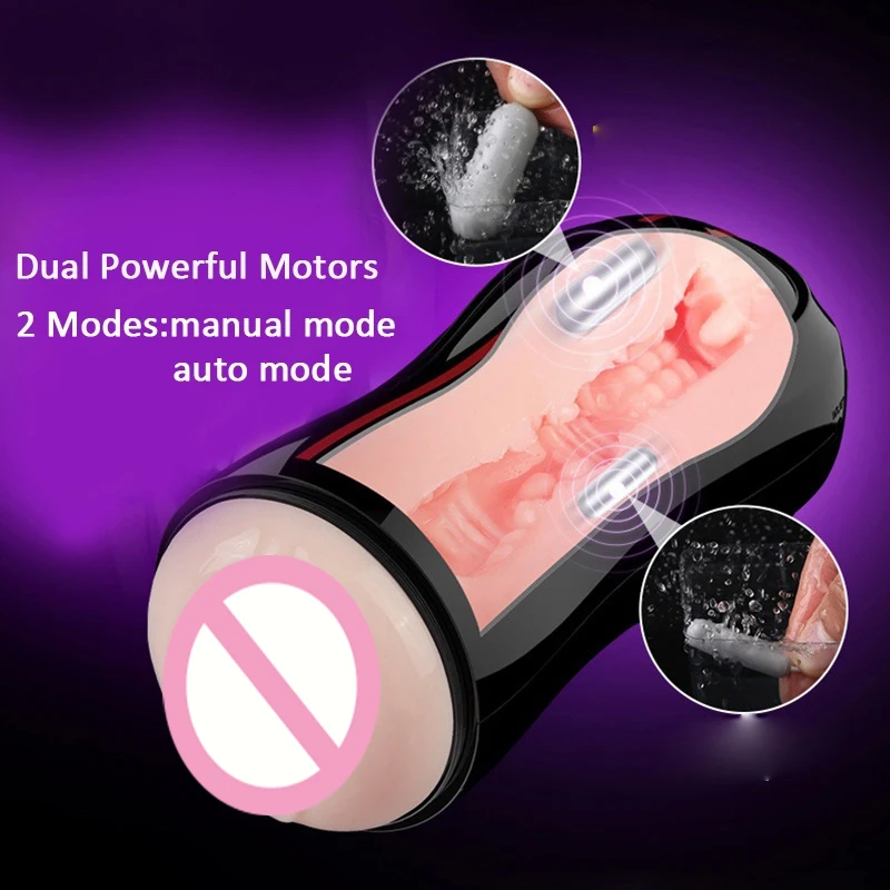 Мощный Мужской Двойной Мотор 10 режимов вибрации мастурбатор чашка секс-игрушка с