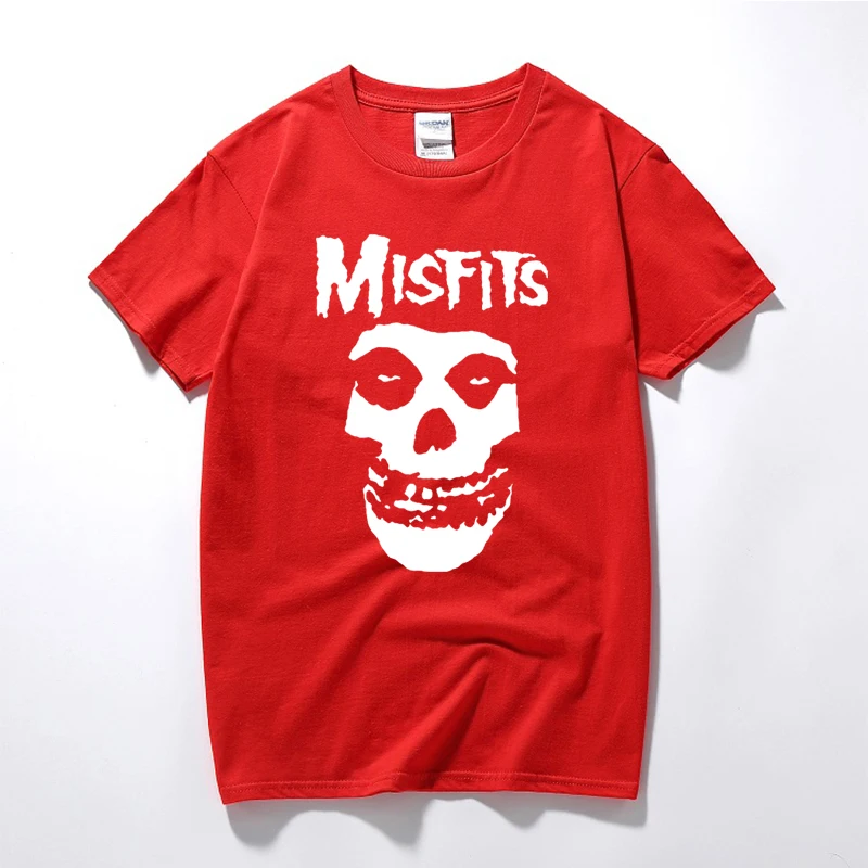 Мужская хлопковая футболка misfits в стиле хип-хоп с принтом черепа от AliExpress WW