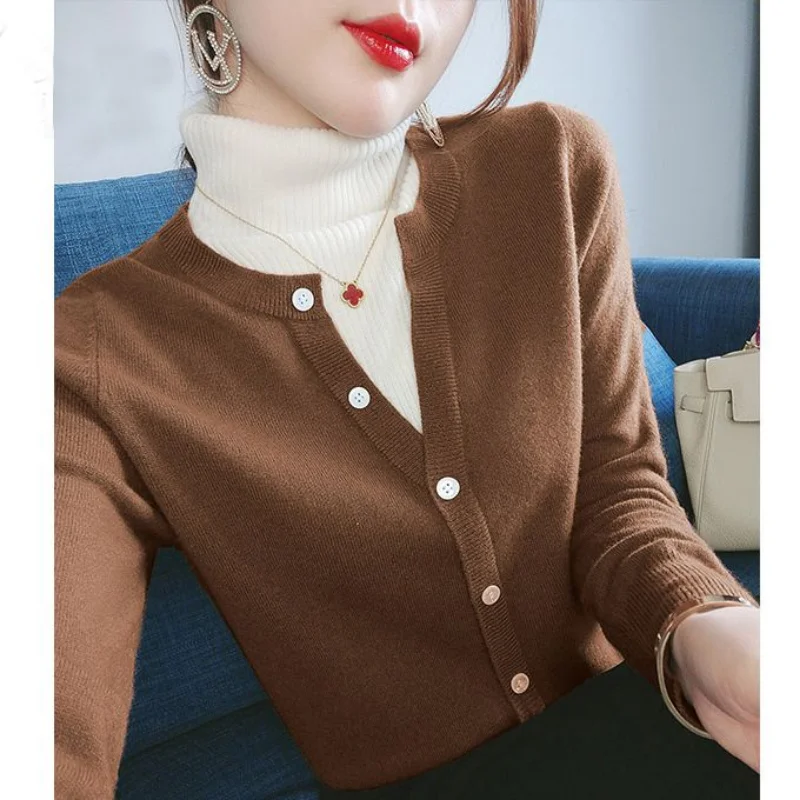 Зимняя одежда женская корейская мода с высоким воротником в стиле пэчворк