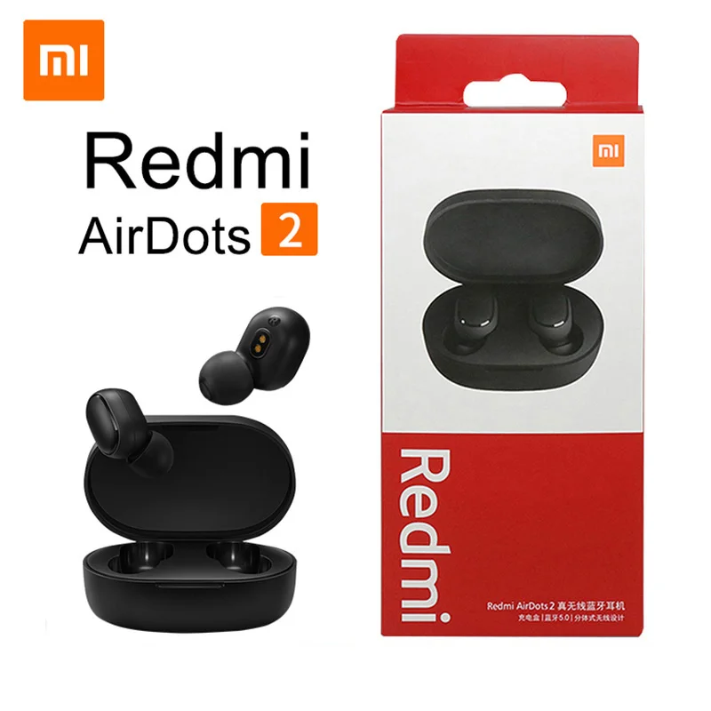 

Оригинальные Xiaomi Redmi Airdots 2 Fone беспроводные наушники-вкладыши стерео наушники Bluetooth наушники с микрофоном Airdots 2 гарнитура