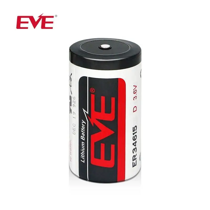 

EVE Lithium Batteries ER34615 Li-SOCl2 NB-IOT High Capacity gas meter 3.6V 19Ah D size primary batteries
