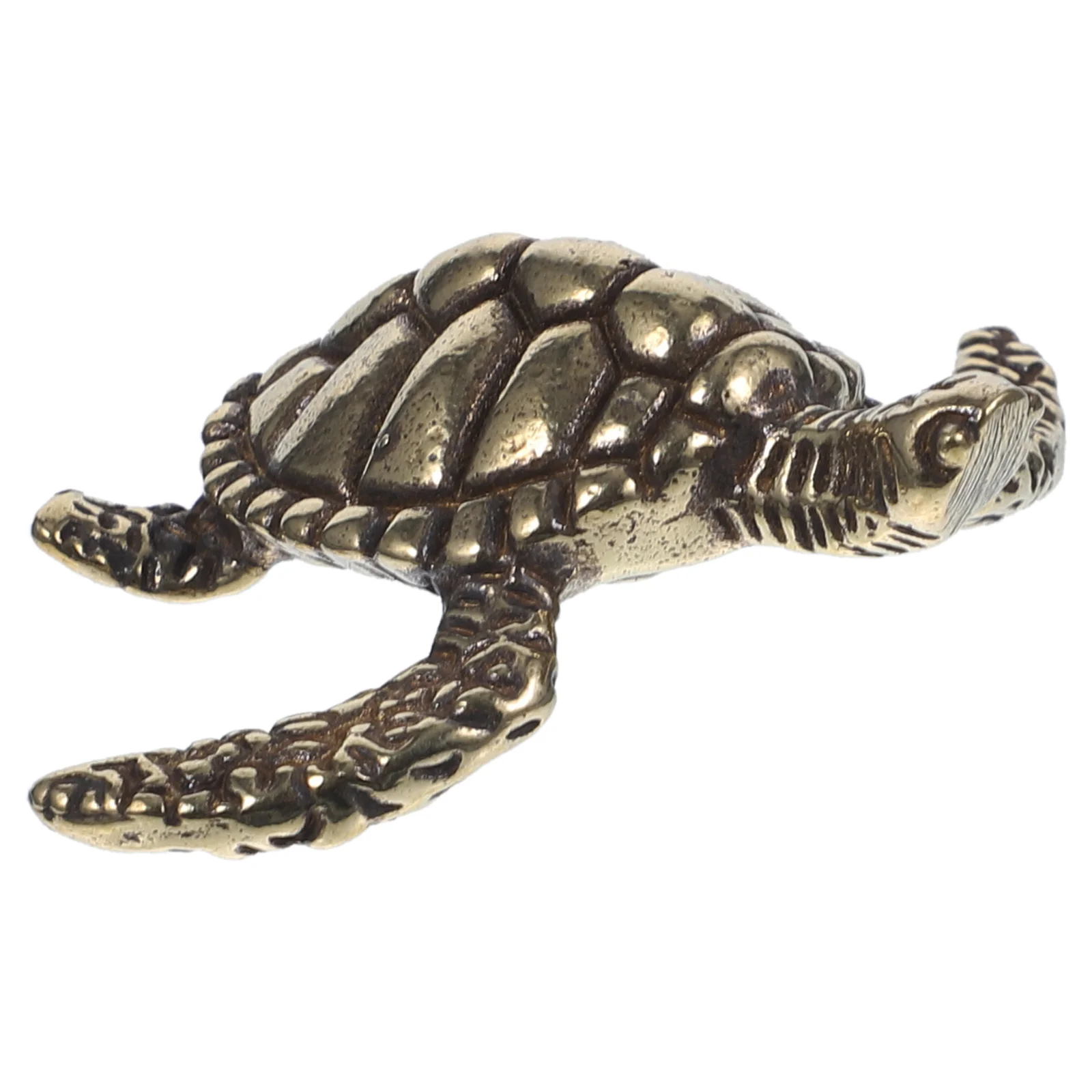 

Solid Brass Turtle Charm Decoration Model Animal Statue Tabletop Toy Sculpture