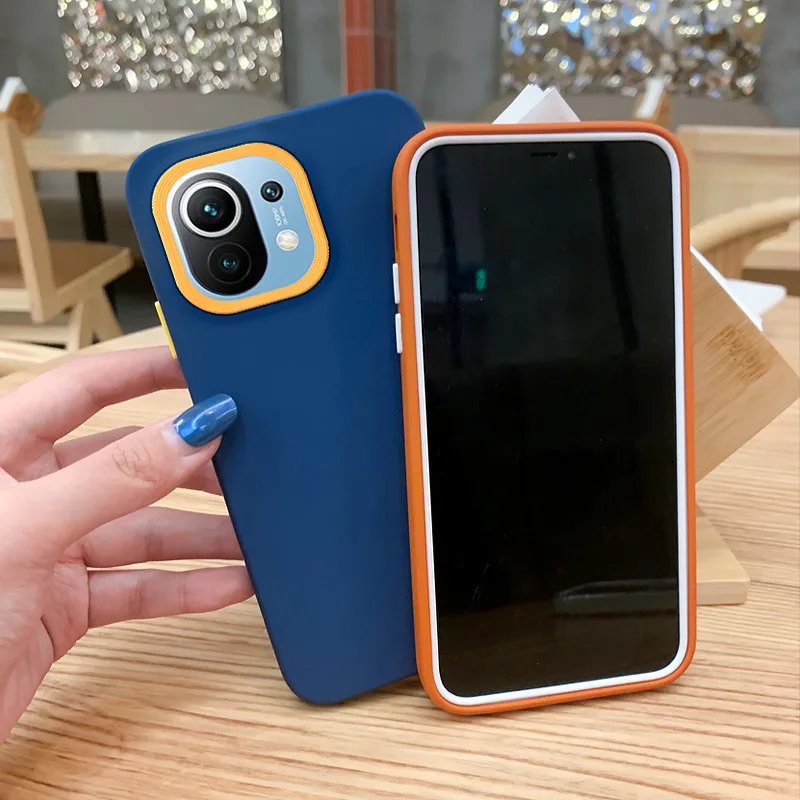 

Hot 3IN1 liquid Silicone Case For Xiaomi Redmi Note 11 PRO 10 5G 9 8 9T Anti-knock TPU Phone Cover Coque for Redmi K40 PRO K30