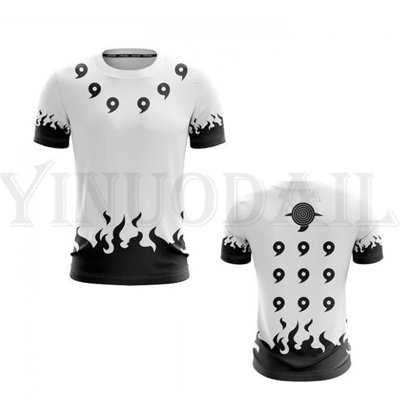 

Summer Men and Women Naruto Unisex Nine Tailed Demon Fox Kurama Printed T-shirt 3d Men's T-shirt Children's O-Neck Short T-shirt