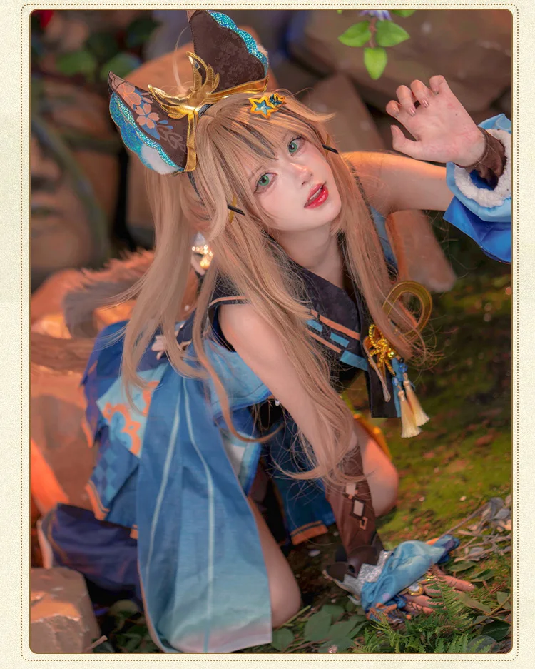 Костюм для косплея Kirara Game Genshin Impact Doujin женский сексуальный топ и шорты комикс-с