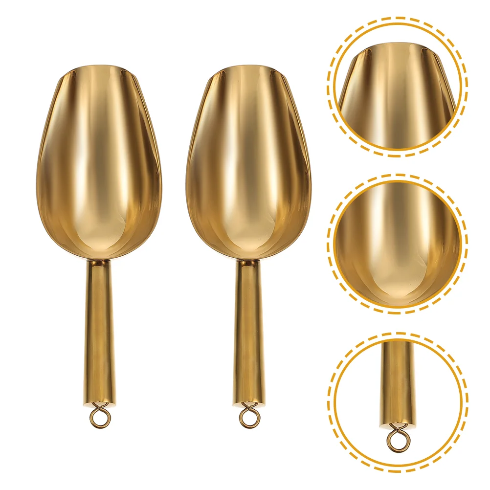 

Scoop Ice Scoops Shovelflour Spoon Kitchen Dry Cream Cube Popcorn Pet Bar Metal Dog Freezer Bin Goods Accessories Bath Salt