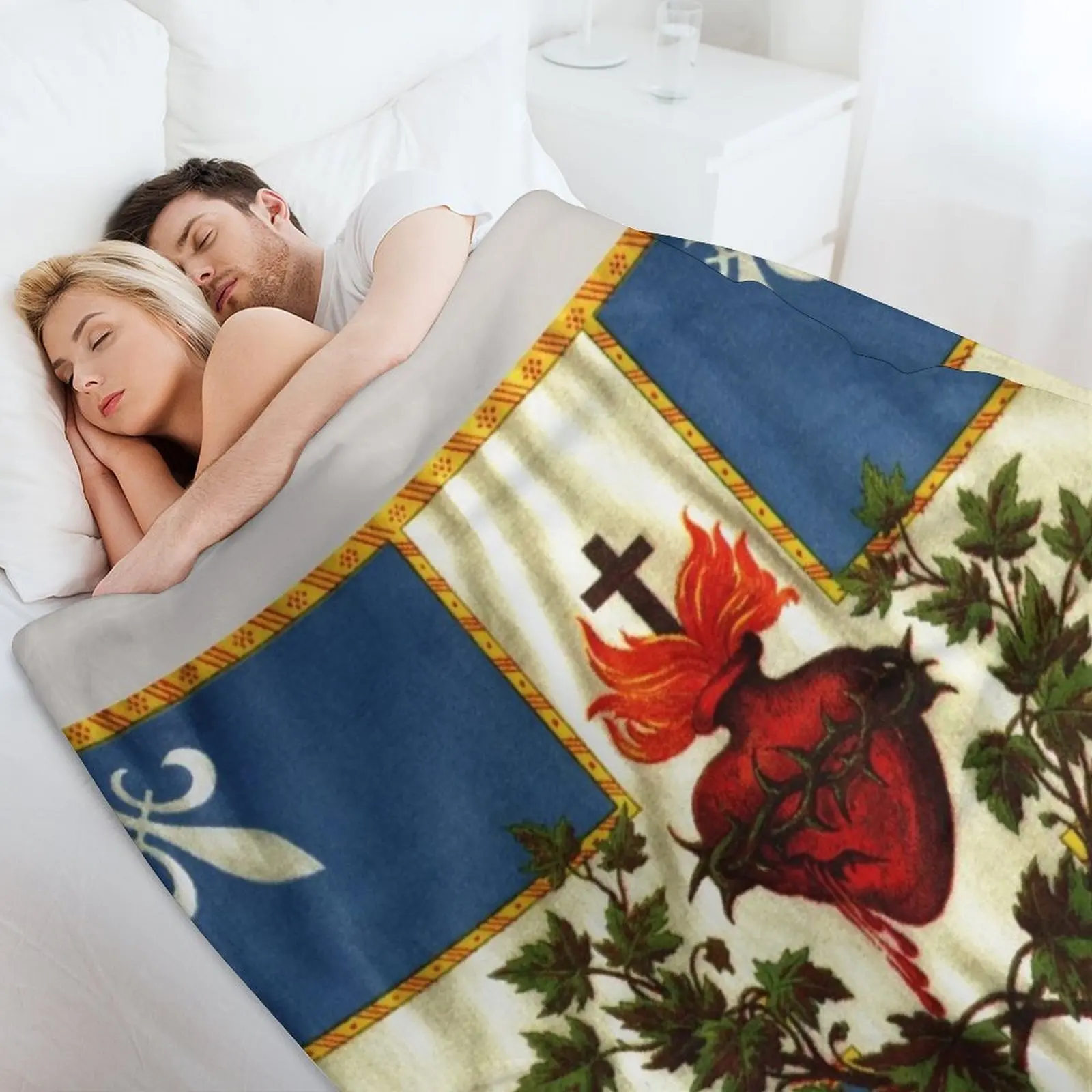 Фланелевое одеяло с флагом Квебек