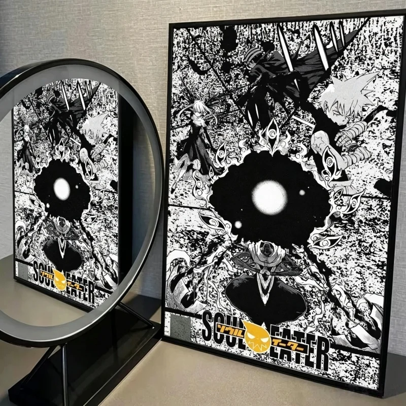Фото Декоративный постер Soulletter без рамки с мультяшным принтом Maka Albarn SOUL EATER Tsubaki, настенный декор для комнаты, холст, подарок №4