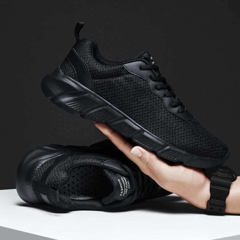 

Sport Shoes Men Lightweight Running Sneakers Walking Casual Breathable Shoes Non-slip Comfortable Black Zapatillas Hombre
