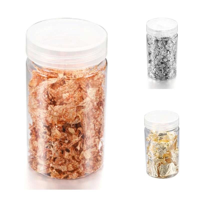 

10 G Glitter Foil Leaf Flakes Sheets For Resin Art Gilding Nail Painting Slime Craft Jewelry Making