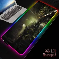 MRGBEST Bridge Fantasy Landscape Gaming Computer Mousepad RGB Large Mouse Pad  Big Mause Pad PC Desk Play Mat with LED Backlit