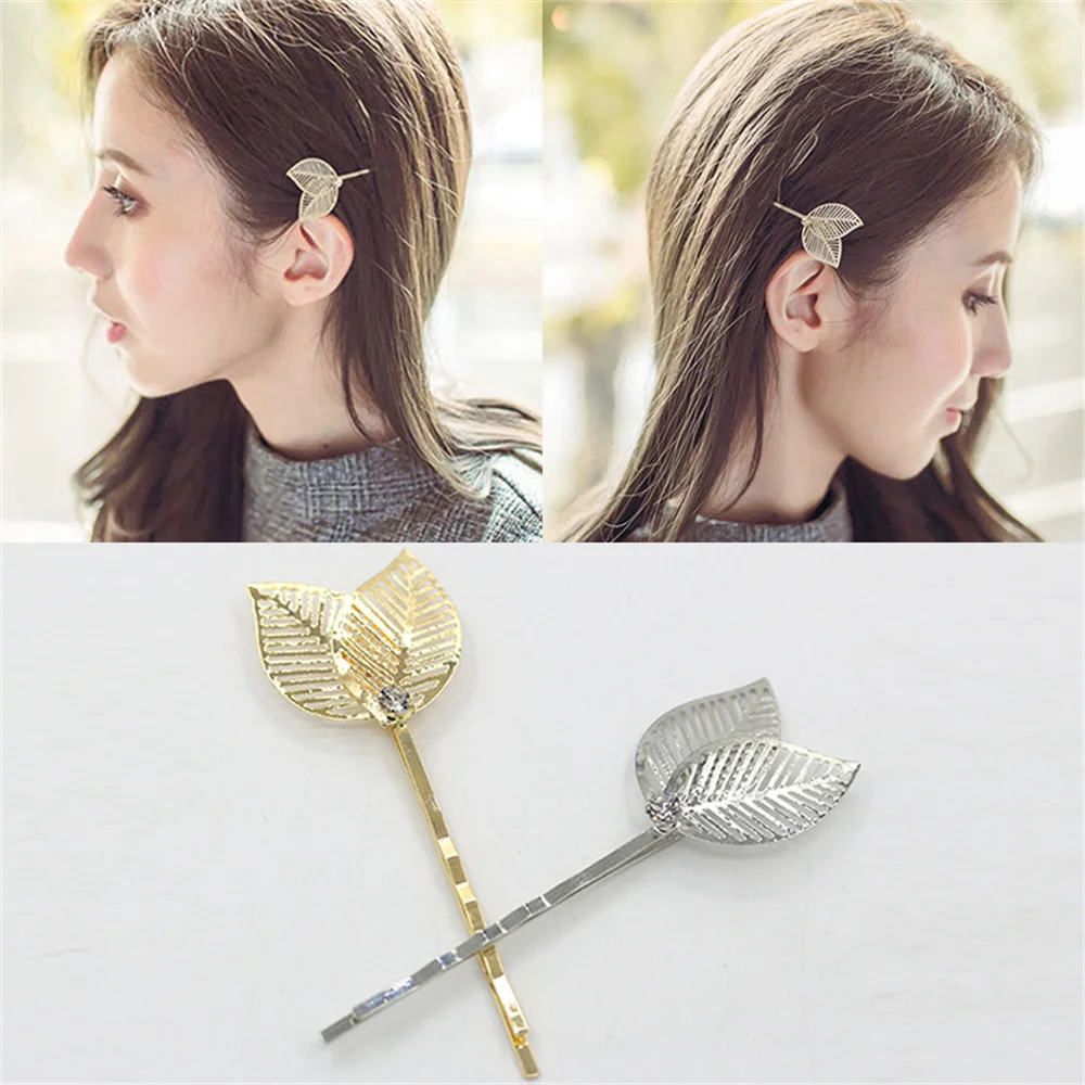 

Elegant Hollow Out Leaves Hairpin Slide Clip Women Hair Accessories Triangle Barrettes Hair Ornament Clip Headwear Wholesale