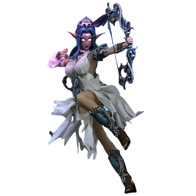 

33Cm World of Warcraft Gk 3Ys Ys003 Tyrande Whisperwind Game Action Figure Joint Movable Soldier Luminescent Doll Model Toys