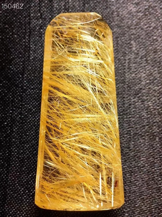 

Natural Gold Rutilated Quartz Pendant Necklace 40*18*10mm 18K Gold Rutilated Rectanlge Rare Jewelry Women Men Brazil AAAAAAA