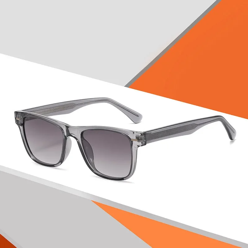 High Quality Fashion Luxury Personality Transparent TR90 Frame Sunglasses Vintage UV400 Polarized Square Eyewear for Women,Men