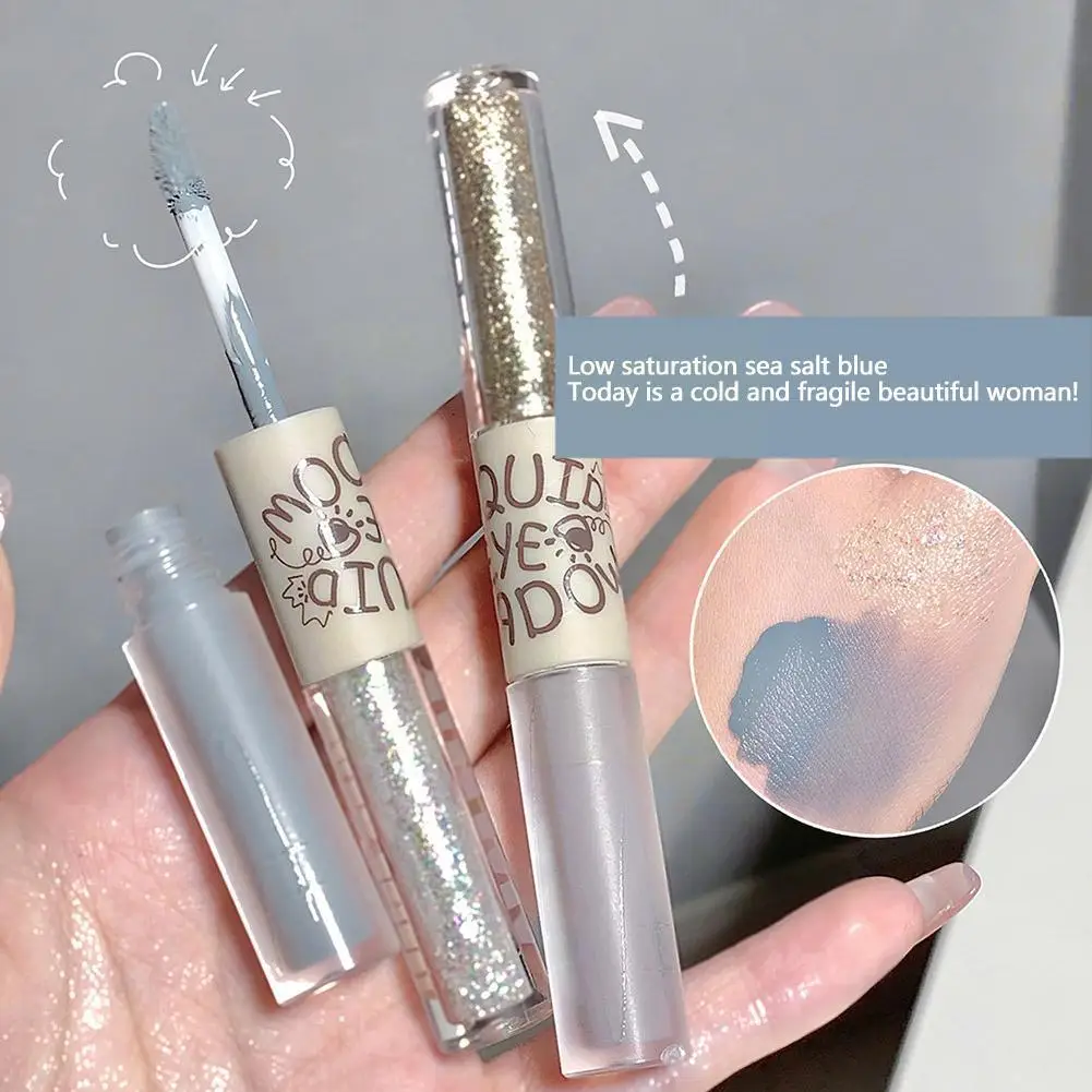 

Haze Blue Liquid Eyeshadow Pen 2 In 1 Metallic Diamond Eye Brighten Cream Cosmetics Shiny Liner Giltter Shadow Shimmer Grey C7A8