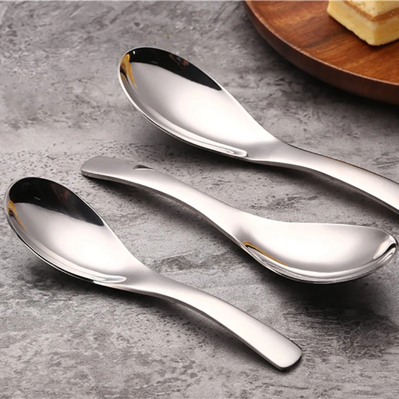 Spoon Tableware Household Rice Palace Plus Stainless Steel 12 PCS |