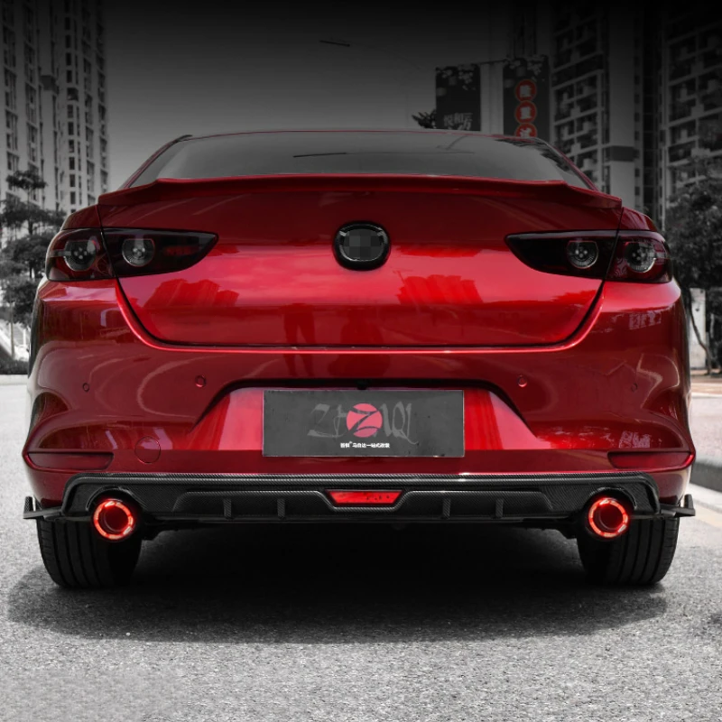 

Для Mazda 3 Axela 2020 2021 задняя губа окружает задний спойлер бампер меняет внешние части бампера аксессуары