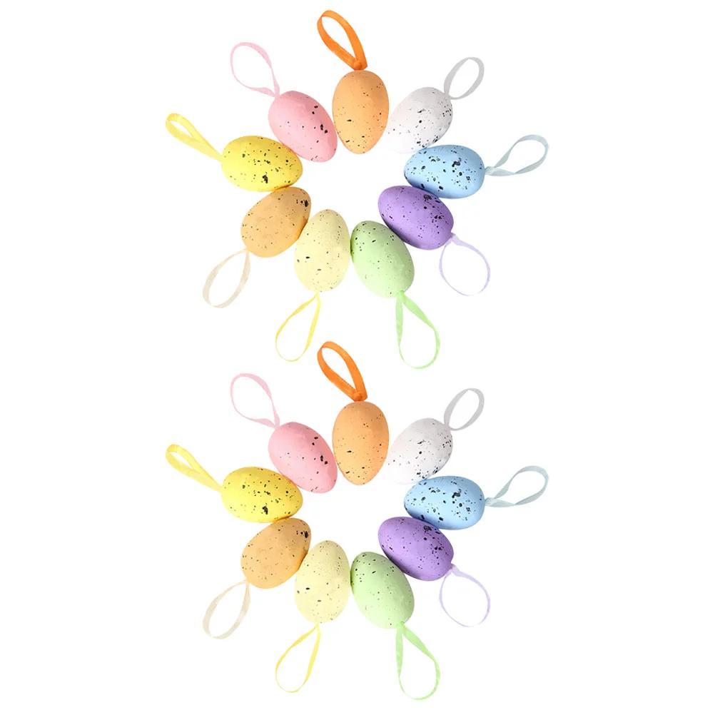 

18pcs Hanging Decors Wear-resistant Ornaments Decorative Egg Ornaments