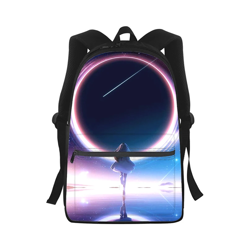 Art Anime Landscape illustration Men Women Backpack 3D Print Fashion Student School Bag Laptop Backpack Kids Travel Shoulder Bag