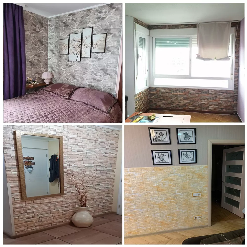 

Foam 3D Wall Stickers Brick Self Adhesive Wallpaper Panels Home Decor Living Room Bedroom Decoration Bathroom Sticker