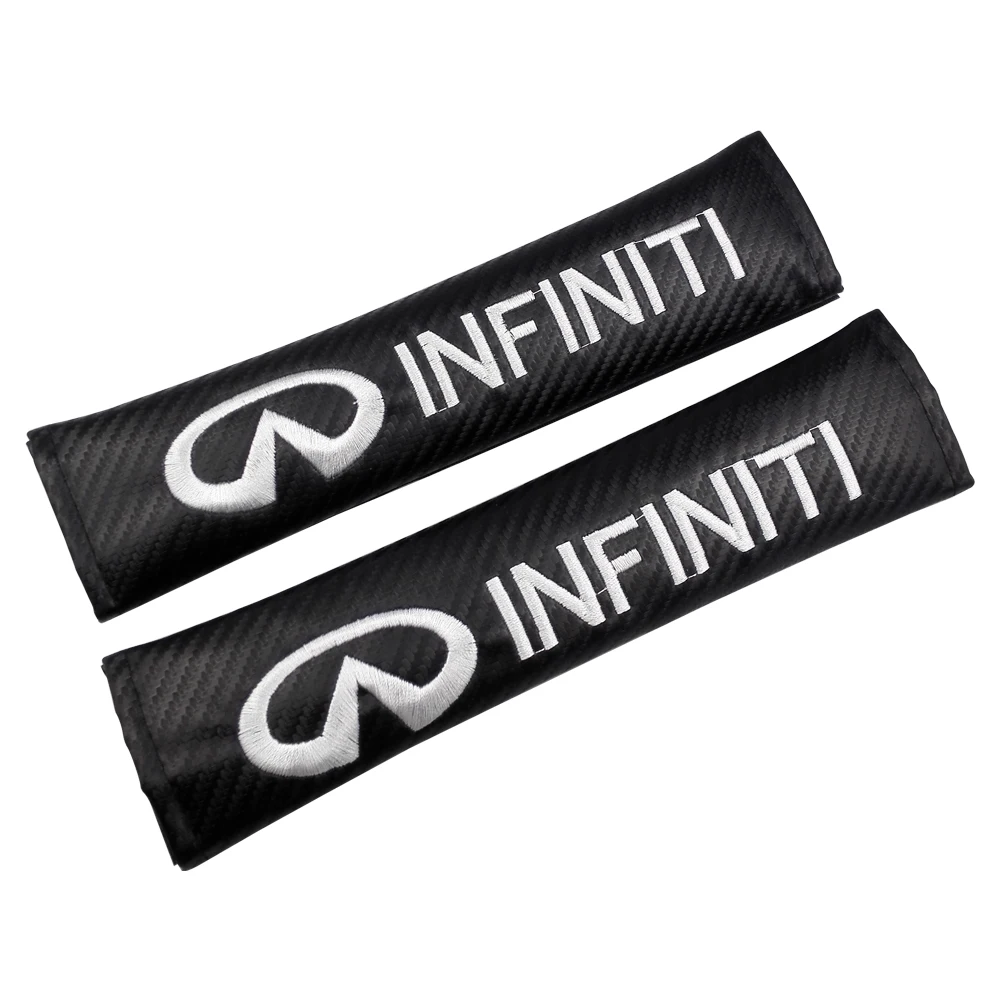 

2pcs Car Seat Belts Shoulder Pads Safety Belt Cover Protection for Infiniti M35 QX70 FX37 QX60 Q30 FX35 Q50 Q45 G35 G37 FX I30