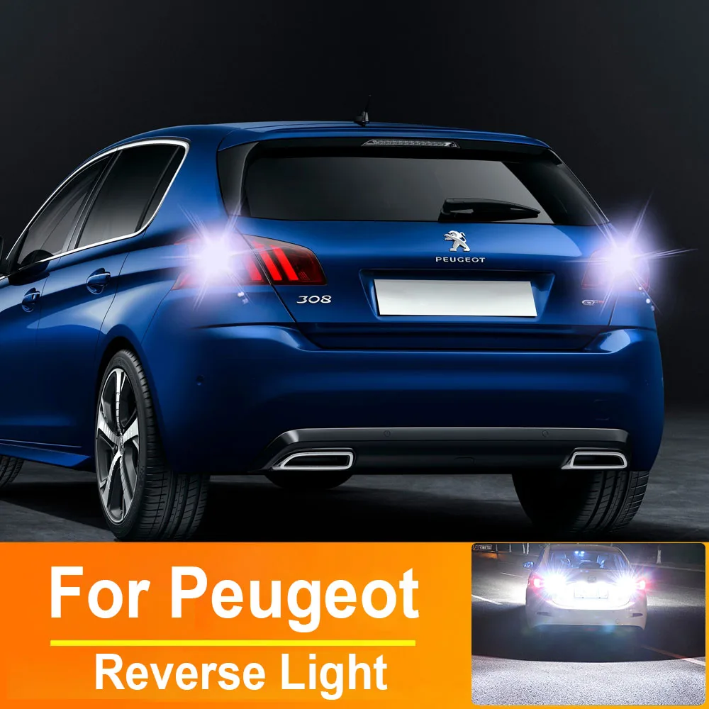 

Комплект Из 2 Светодиодных Ламп T15 W16W Для Задних Фонарей, Совместимых С Peugeot 308, 2008, 3008, 4008, 5008 - Без Ошибок