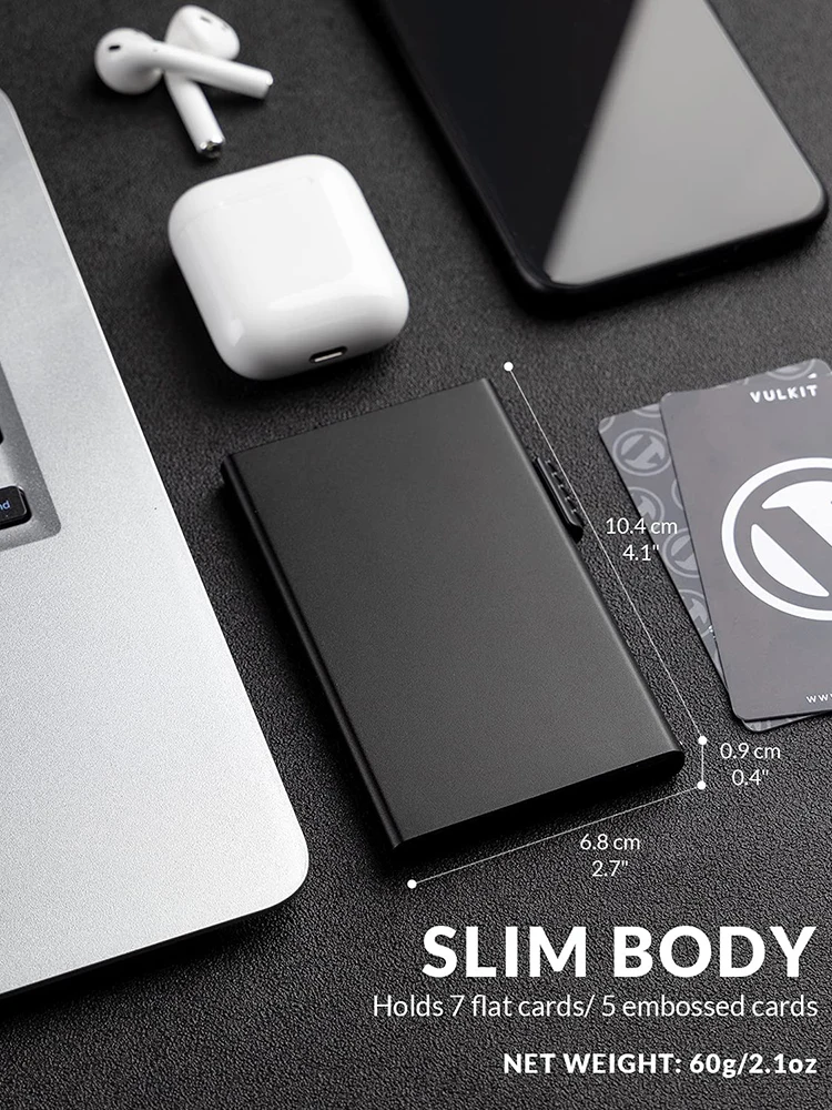 2023 New Card Wallet for Men Credit Card Holder RFID Blocking Pop Up Card Holder Women Minimalist Aluminum Smart Wallet