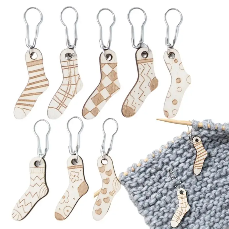 

Knitting Markers Clips Knitting Crochet Markers Clips Portable And Reusable Wooden Crochet Knitting Marker Charm For Expert