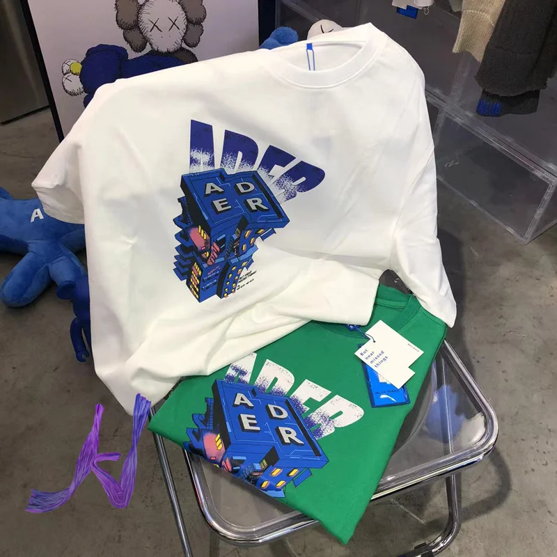 

Футболка с коротким рукавом для мужчин и женщин, с надписью «Cube Building»