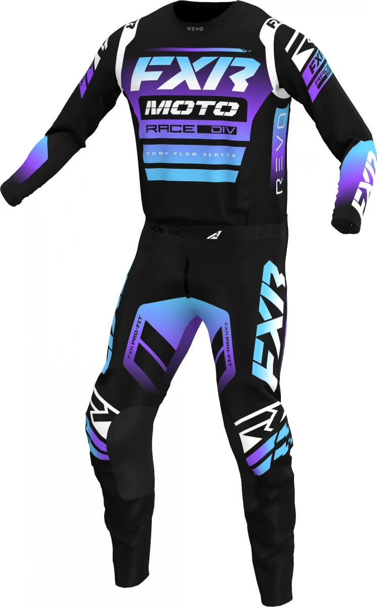 2023 FXR REVO Comp Motocross Combo Blue Off Road Jersey Set Motorcycle Clothing Breathable MX Gp Dirt Bike Gear Set fx12 enlarge