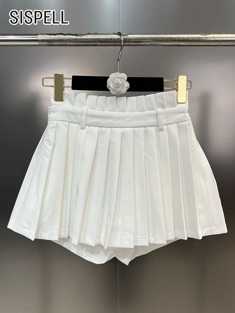 

Женская Минималистичная мини-юбка SISPELL, с присборенной талией, в стиле пэчворк, облегающая трапециевидная юбка, летняя одежда