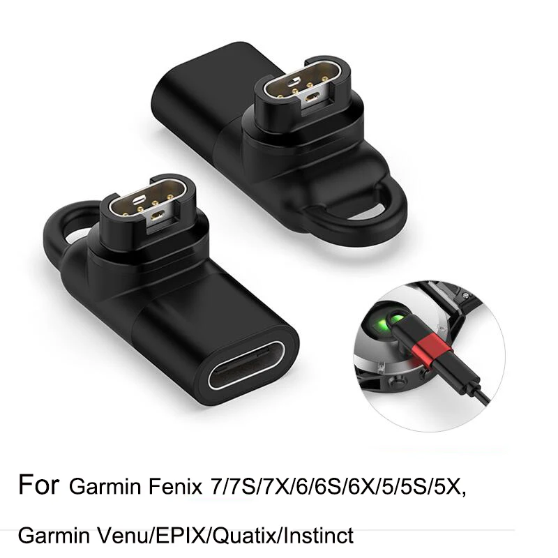 

Переходник для зарядного устройства с разъемом USB Type C/Micro/ios на 4 контакта для Garmin Fenix 7/6/5 instinct 2S CAME 2 plus EPIX Watch