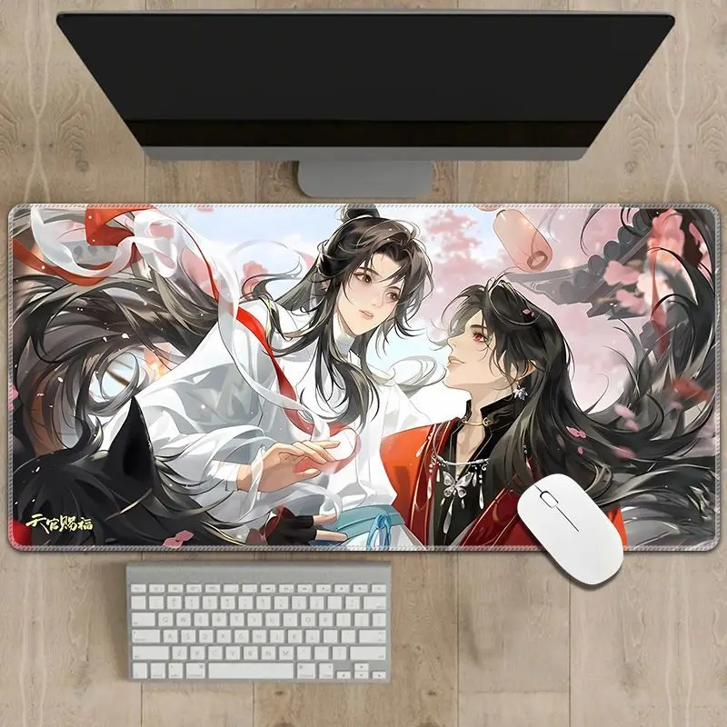 Фото Коврик для мыши Heaven Official's Blessing XXL Xie Lian, коврик для офисного компьютерного стола, коврик для мыши Kawaii Q версии, большой tian guan ci fu №2