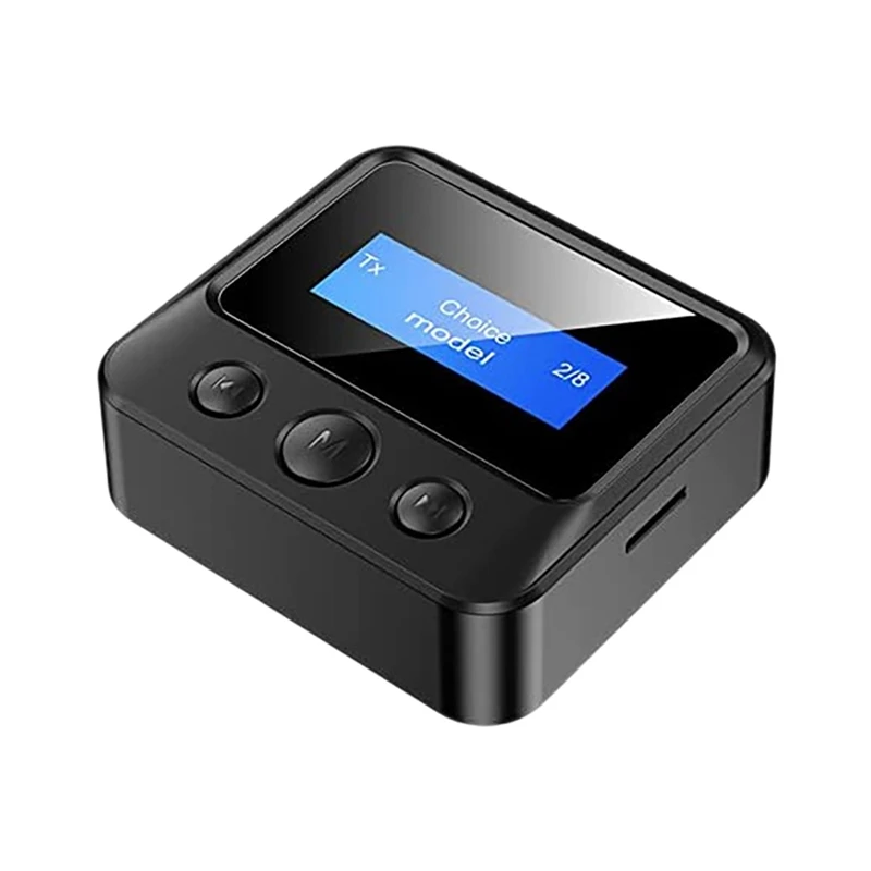 

Аудиоприемник Bluetooth 5,0 с ЖК-дисплеем, адаптер передатчика, вставка, TF карта, mp3-плеер, громкая связь, приемник