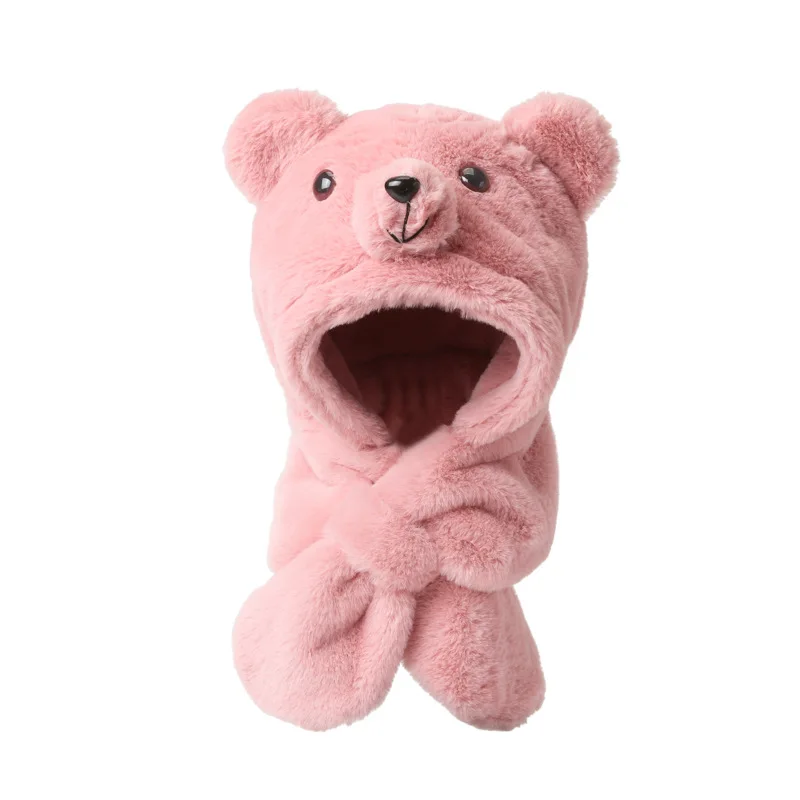 Новые мягкие пушистые зимние детские наушники с мультяшными ушками теплая