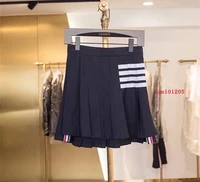 tb high waist pleated skirt college style suit a line skirt slim four bar slim skirt short skirt