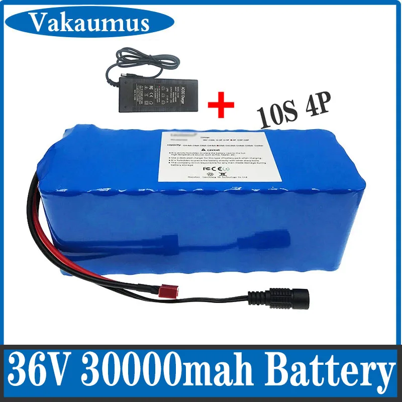 

36V Blectric Bike Brand New 30ah 10S 4P 18650 Battery Pack 30ah High Capacity With 15A BMS T Plug Charger, 10S 4P FOR 250W 500W