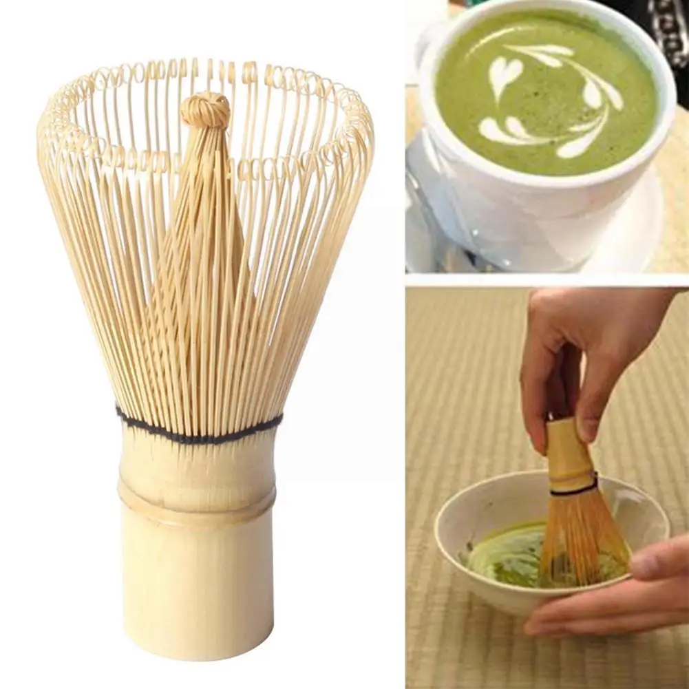 

Бамбуковая искусственная японская щетка, профессиональная зеленая чайная щетка для чайной церемонии, венчик для пудры, чайный инструмент, ...
