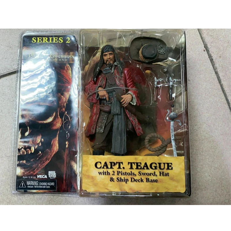 

Pirates of the Caribbean CAPT TEAGUE Captain Jack Sparrow Action Figure Cool Doll Model Toys Bookshelf Decor Cool Doll