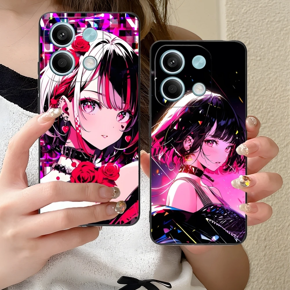 Милый чехол для мобильного телефона с Аниме Pretty Girl Xiaomi Redmi Note 13 12 11 10 9 8 7 6 S A Pro Lite Plus