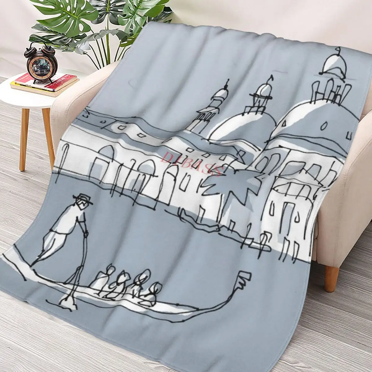

Venice 3D Printed Flannel Throw Blanket