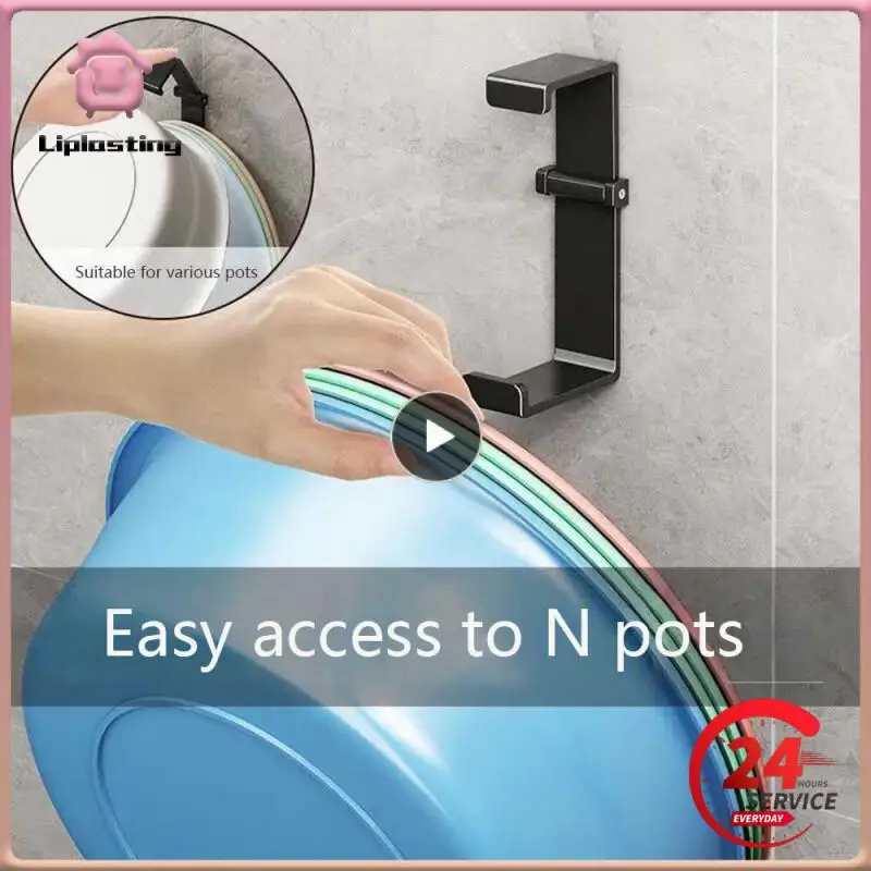 

Wash Basin Rack Adjustable Durable Washbasin Storage Rack Hole-free Bathroom Storage Rack Bath Basin Hook Bathroom Accessories