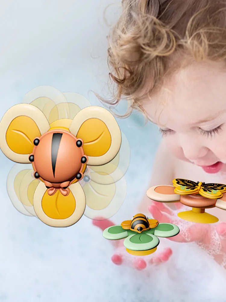 

Baby Bath Spinning Top Toy Suction Cup Spinner Toys Gift for Kids